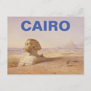 Kairo, Ägypten - Sphinx & Pyramid Postcard Postkarte