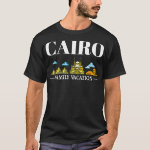 Kairo Ägypten Stadt Trip Skyline Karte Reise  T-Shirt