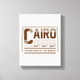 Kairo Ägypten Typografie Grafik Modernes Design Leinwanddruck