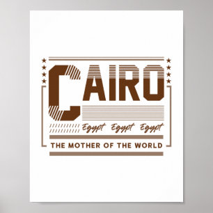Kairo Ägypten Typografie Grafik Modernes Design Poster