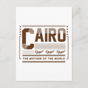 Kairo Ägypten Typografie Grafik Modernes Design Postkarte