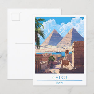 Kairo Ägypten Vintage Reise Postkarte