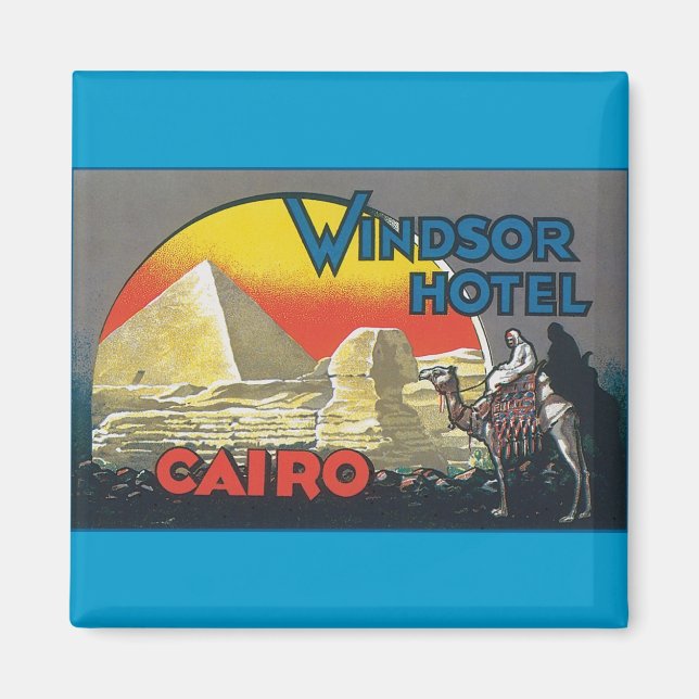 Kairo Ägypten Vintage Travel Magnet (Vorne)