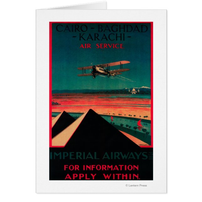 Kairo - Bagdad - Karachi Air Vintage Poster (Vorne)