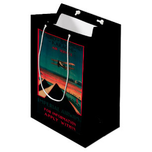 Kairo- - Bagdad- - Karatschi-Luft-Vintages Plakat Mittlere Geschenktüte
