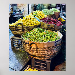 Kairo Khan el Khalili Bazaar Food Poster