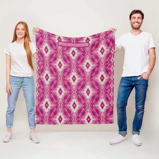 Kairo Muster Rosa Weiß Fleecedecke (Beispiel)