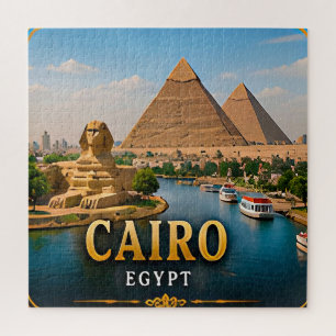 Kairo Pyramiden und zeitloser Nil-Glanz Puzzle
