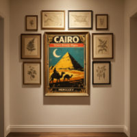 Kairo Vintage Reiseplakat – Retro Ägypten Pyramide