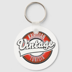 Kairouan tunisia Vintages Logo Schlüsselanhänger