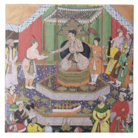 Kaiser Akbar (r.1556-1605) unterhalten durch
