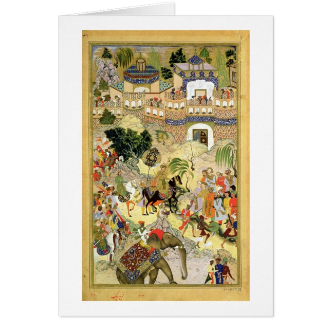 Kaiser Akbars triumphierender Eintritt in Surat, (Vorne)