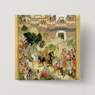 Kaiser Akbars triumphierender Eintritt in Surat, Button