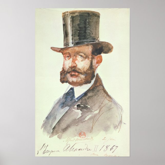 Kaiser Alexander II. bei den Rennen Poster (Vorne)