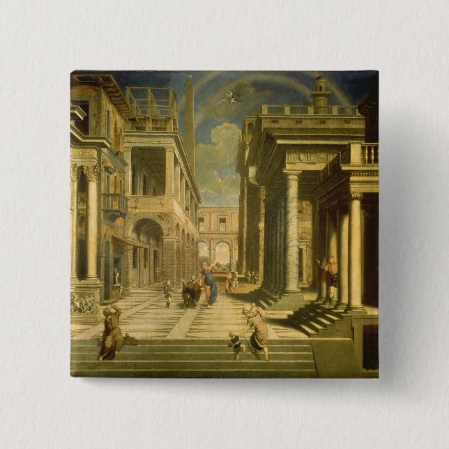 Kaiser Augustus und der Sibyl, 1535 Button (Vorderseite)