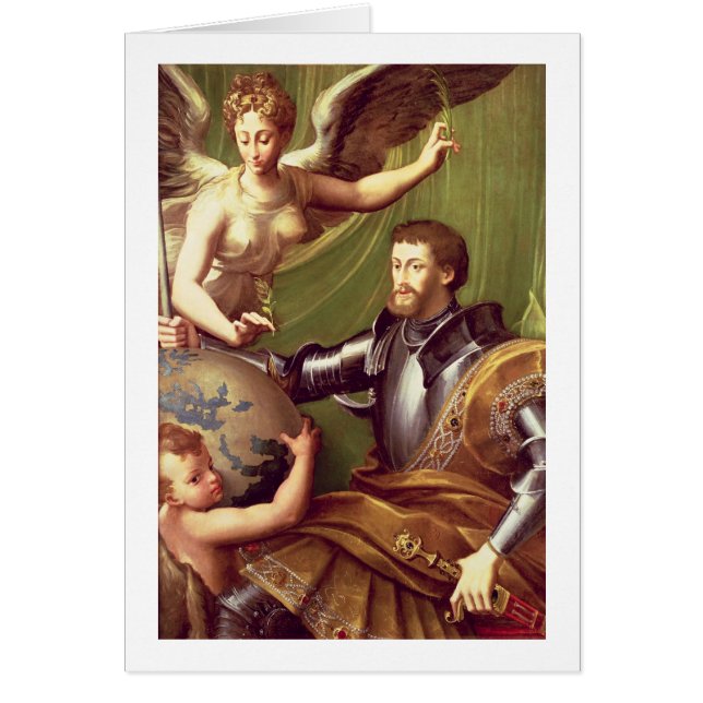 Kaiser Charles V (1500-58) die Welt, c empfangend (Vorne)