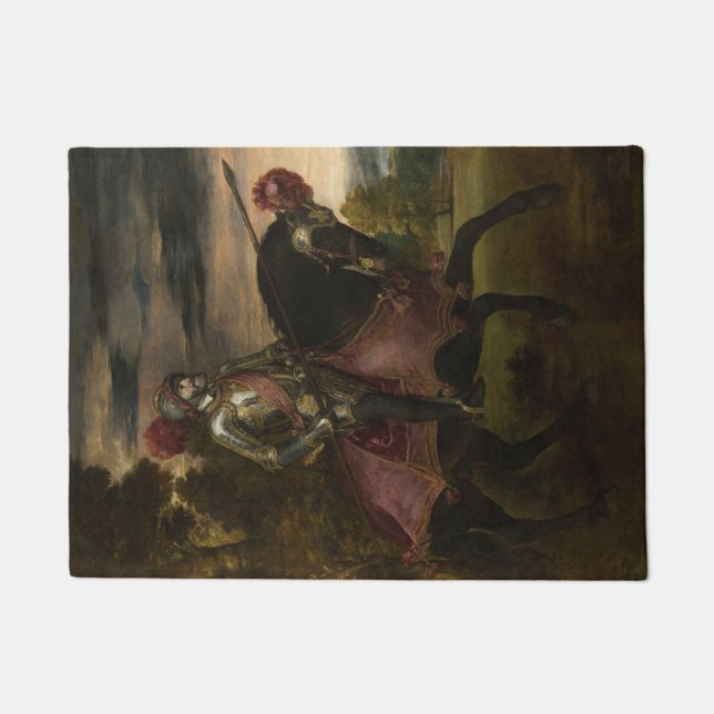 Kaiser Charles V. auf Horseback (von Tizian) Fußmatte (Vorderseite)