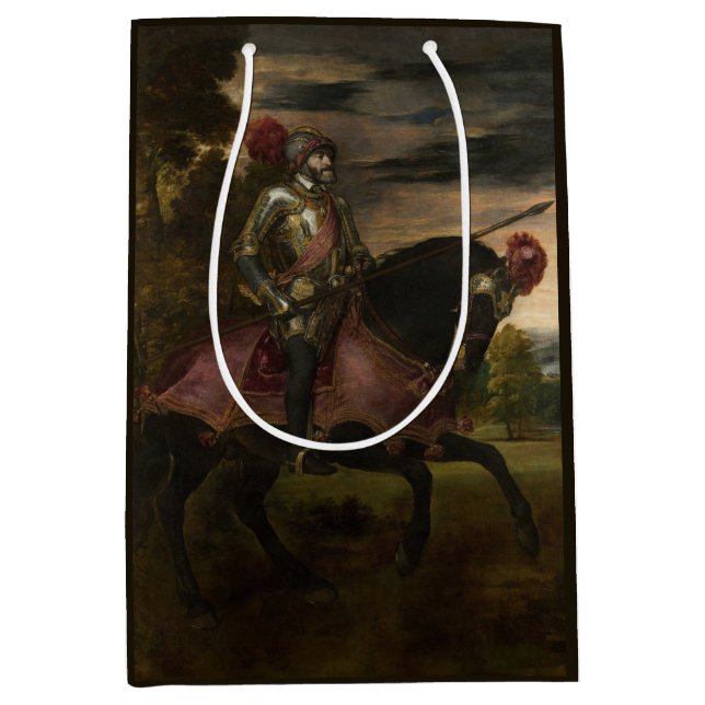 Kaiser Charles V. auf Horseback (von Tizian) Mittlere Geschenktüte (Vorderseite)