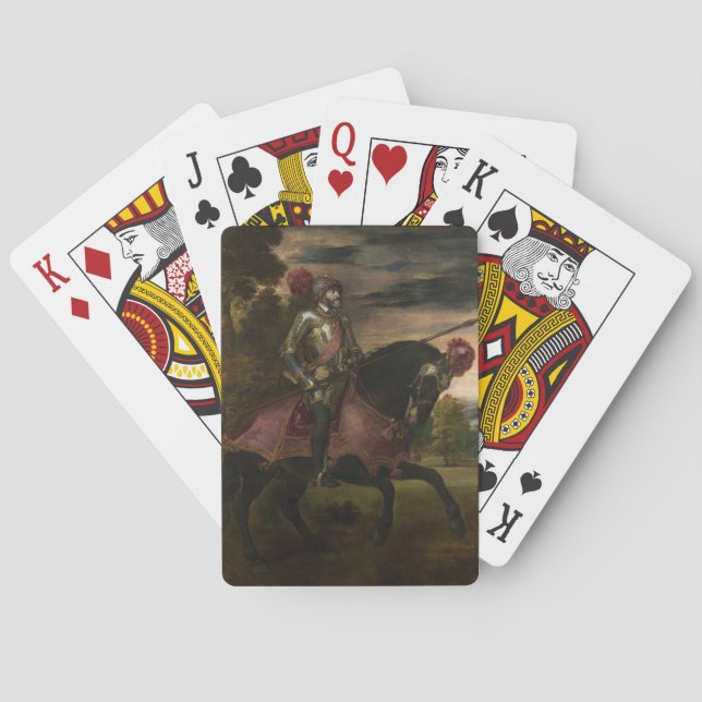 Kaiser Charles V. auf Horseback (von Tizian) Spielkarten (Rückseite)