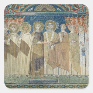 Kaiser Constantine IV gewährt Steuerbefreiung Quadratischer Aufkleber
