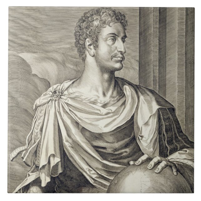 Kaiser D. Octavius Augustus (ANZEIGE 63 BC - 14) Fliese (Vorderseite)