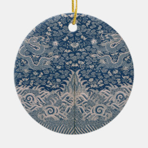 Kaiser-Drachen-Designdetail 19. Jahrhundert China Keramik Ornament