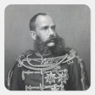 Kaiser Franz Joseph I. von Österreich Quadratischer Aufkleber