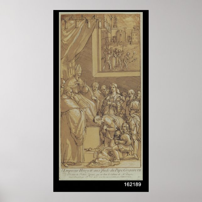 Kaiser Henri IV am Fuße von Papst Gregory Poster (Vorne)