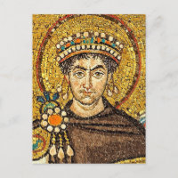 Kaiser Justinian Byzantinisches Mosaiksymbol