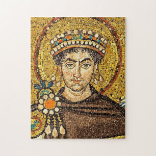 Kaiser Justinian Byzantinisches Mosaiksymbol Puzzle