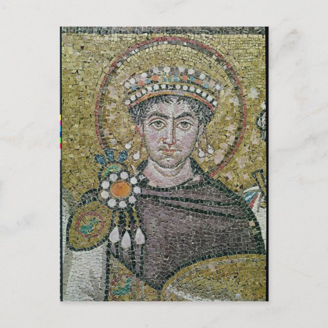 Kaiser Justinian I. c.547 AD Postkarte (Vorderseite)