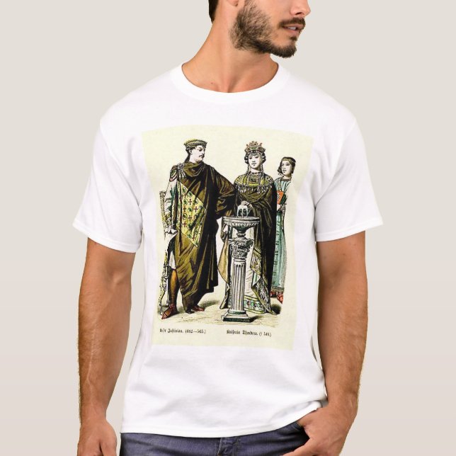 Kaiser Justinian u. Kaiserin Theodora T-Shirt (Vorderseite)