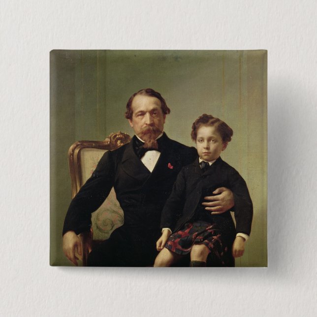 Kaiser Louis-Napoleon Bonaparte und sein Sohn Button (Vorderseite)
