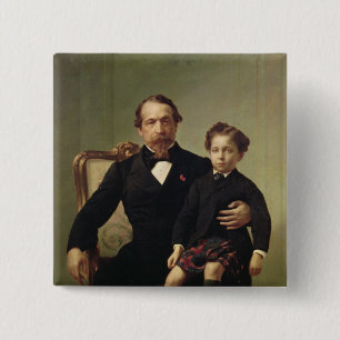 Kaiser Louis-Napoleon Bonaparte und sein Sohn Button