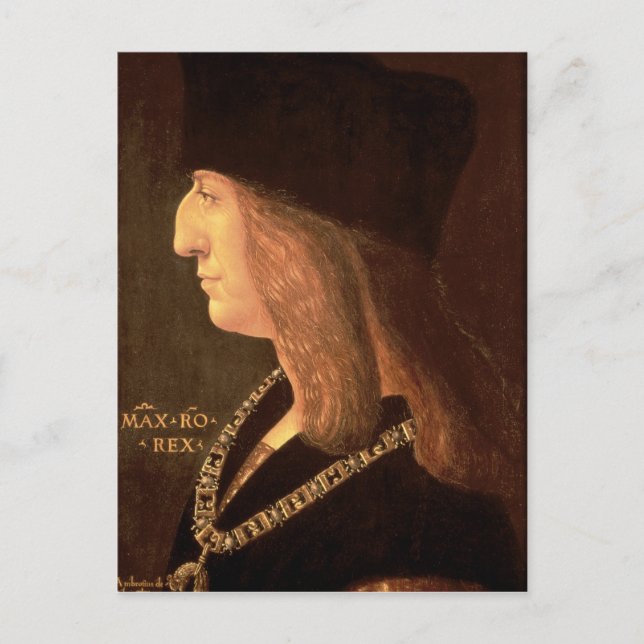 Kaiser Maximilian I. , 1502 Postkarte (Vorderseite)
