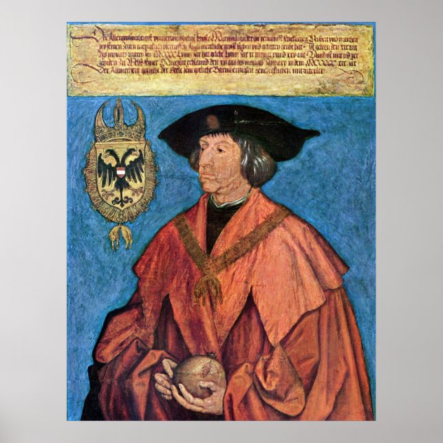 Kaiser Maximilian I - Albrecht Durer - c1519 Poster (Vorne)