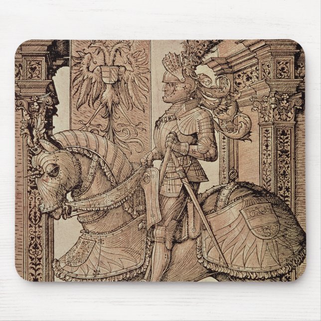 Kaiser Maximilian I ein Pferd, 1518 reiten Mousepad (Vorne)