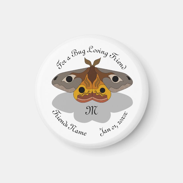 Kaiser,Moth,Monogramm,Fliegen,Flügel,Schatten,Twin Magnet (Vorne)