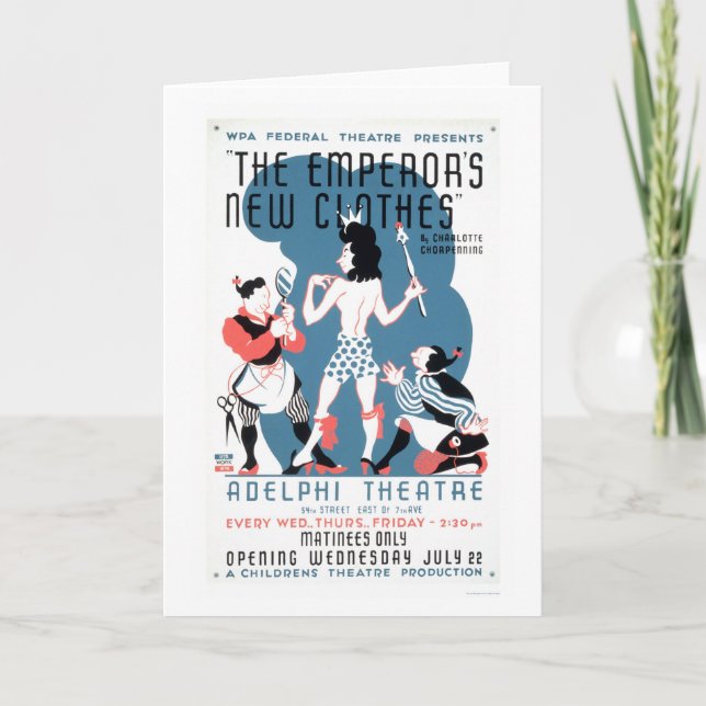 Kaiser-neue Kleidung WPA 1936 Karte (Vorderseite)