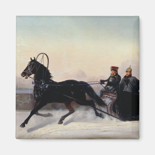 Kaiser Nicholas I. Fahren im Schlitten Magnet (Vorne)