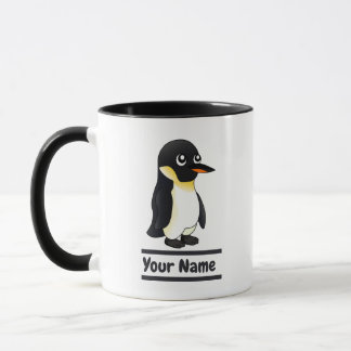 Kaiser Penguin Cartoon mit benutzerdefiniertem Tex Tasse