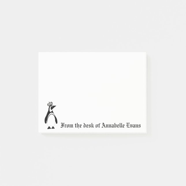 Kaiser Penguin Post-it Klebezettel (Vorderseite)