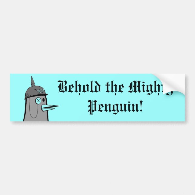 Kaiser Pinguin Autoaufkleber (Vorne)