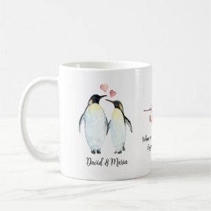 Kaiser Pinguin Couple in der Liebe Kaffeetasse
