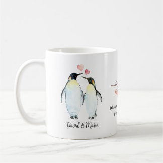 Kaiser Pinguin Couple in der Liebe Kaffeetasse