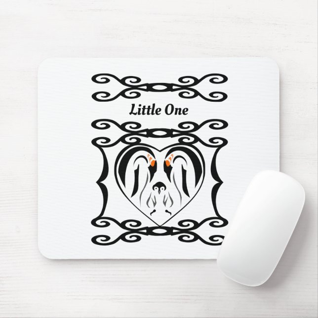 Kaiser Pinguin Forever Love Birds Mousepad (Mit Mouse)