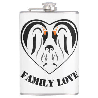 Kaiser Pinguin Liebe Herzstück Flachmann