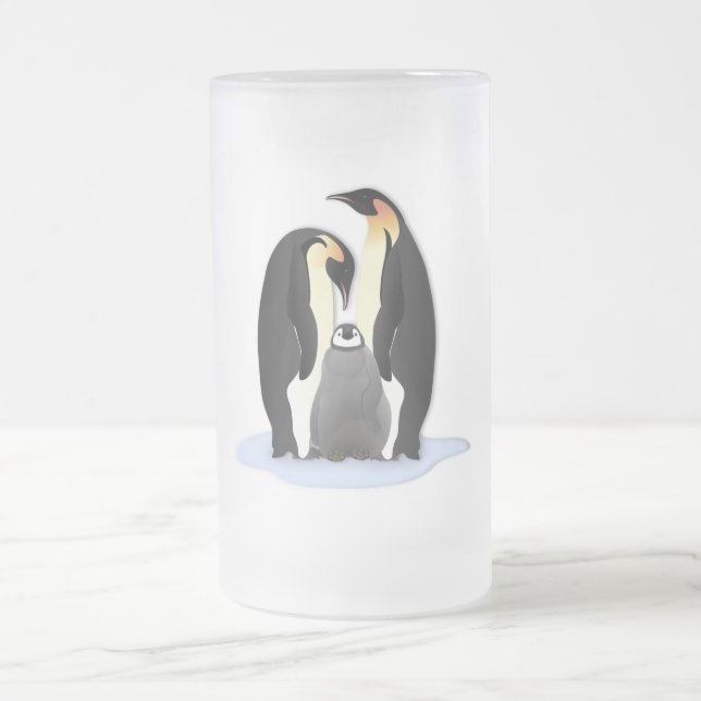 Kaiser-Pinguin-Nisten Mattglas Bierglas (Mittel)