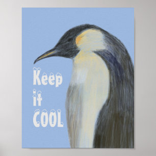 Kaiser Pinguin-Poster zum Klimawandel Poster