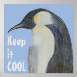 Kaiser Pinguin-Poster zum Klimawandel Poster